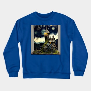 Starry Night Over The Burrow Crewneck Sweatshirt